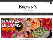 Tablet Screenshot of brownsfloraldesign.com
